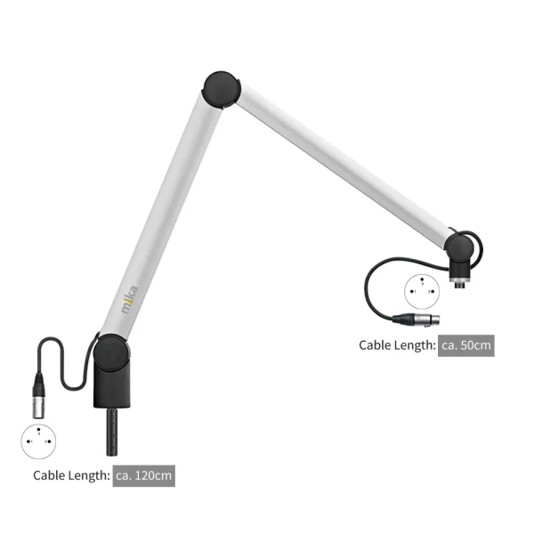 Microphone Arm M Aluminum (with XLR connectors installed)